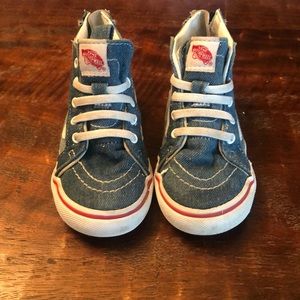 Toddler high top vans size 8